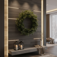 Гигантски изкуствен коледен венец Winterhollow