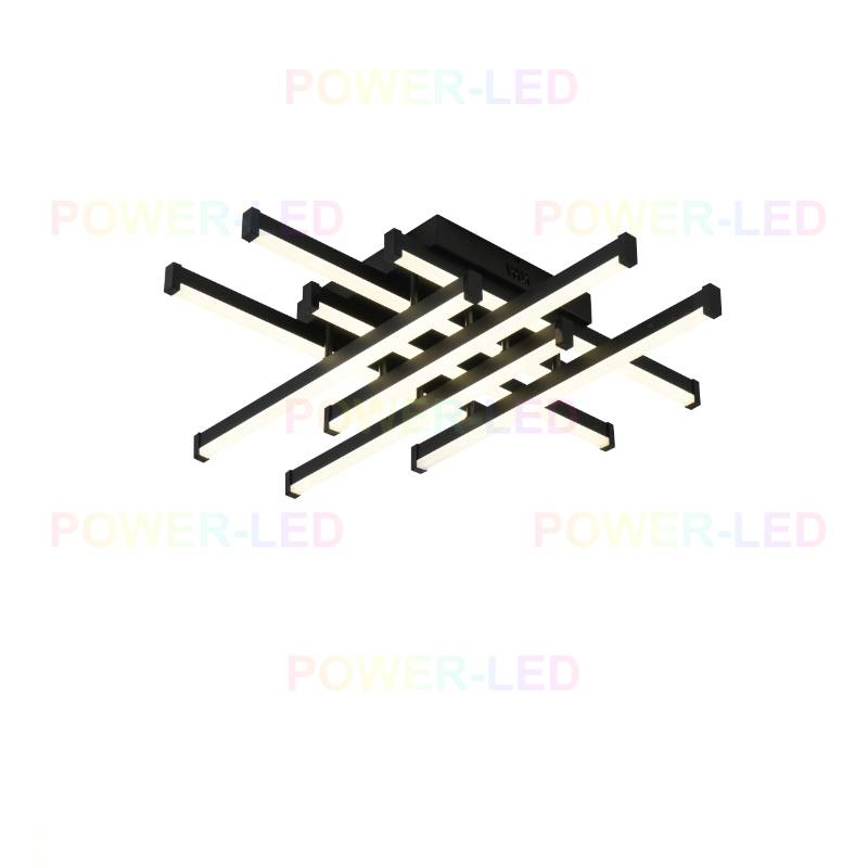 LED осветително тяло 160W 8 LINES Design Black с дистанционно