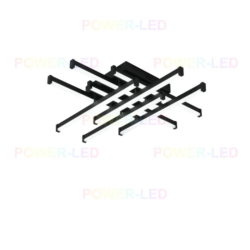 LED осветително тяло 160W 8 LINES Design Black с дистанционно