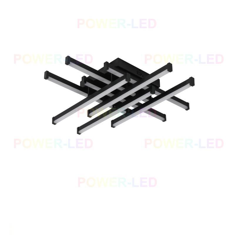 LED осветително тяло 160W 8 LINES Design Black с дистанционно