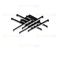 LED осветително тяло 160W 8 LINES Design Black с дистанционно