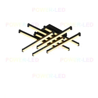 LED осветително тяло 160W 8 LINES Design Black с дистанционно