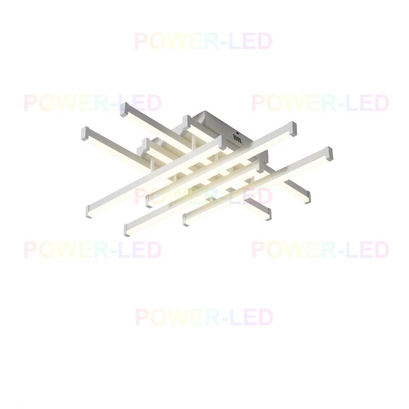 LED осветително тяло 160W 8 LINES дизайн бяла с дистанционно