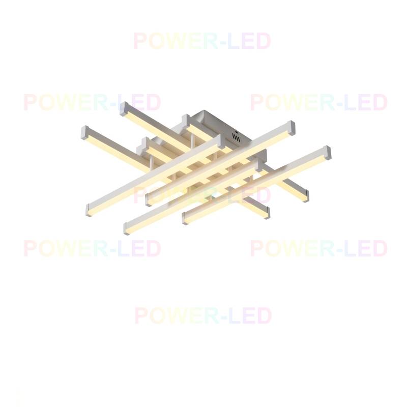 LED осветително тяло 160W 8 LINES дизайн бяла с дистанционно
