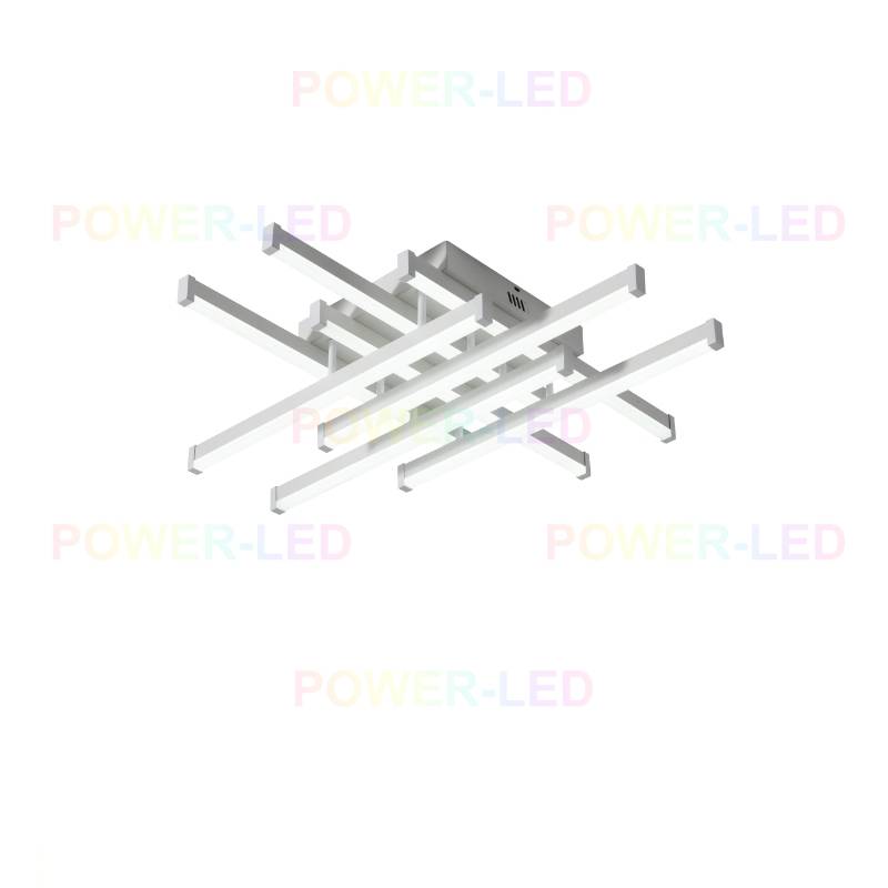 LED осветително тяло 160W 8 LINES дизайн бяла с дистанционно