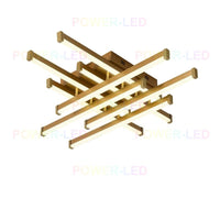 LED осветително тяло 160W 8 LINES Design Gold с дистанционно