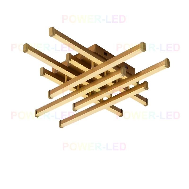 LED осветително тяло 160W 8 LINES Design Gold с дистанционно