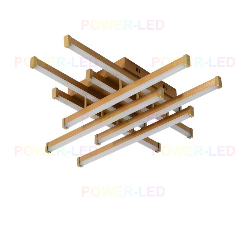 LED осветително тяло 160W 8 LINES Design Gold с дистанционно