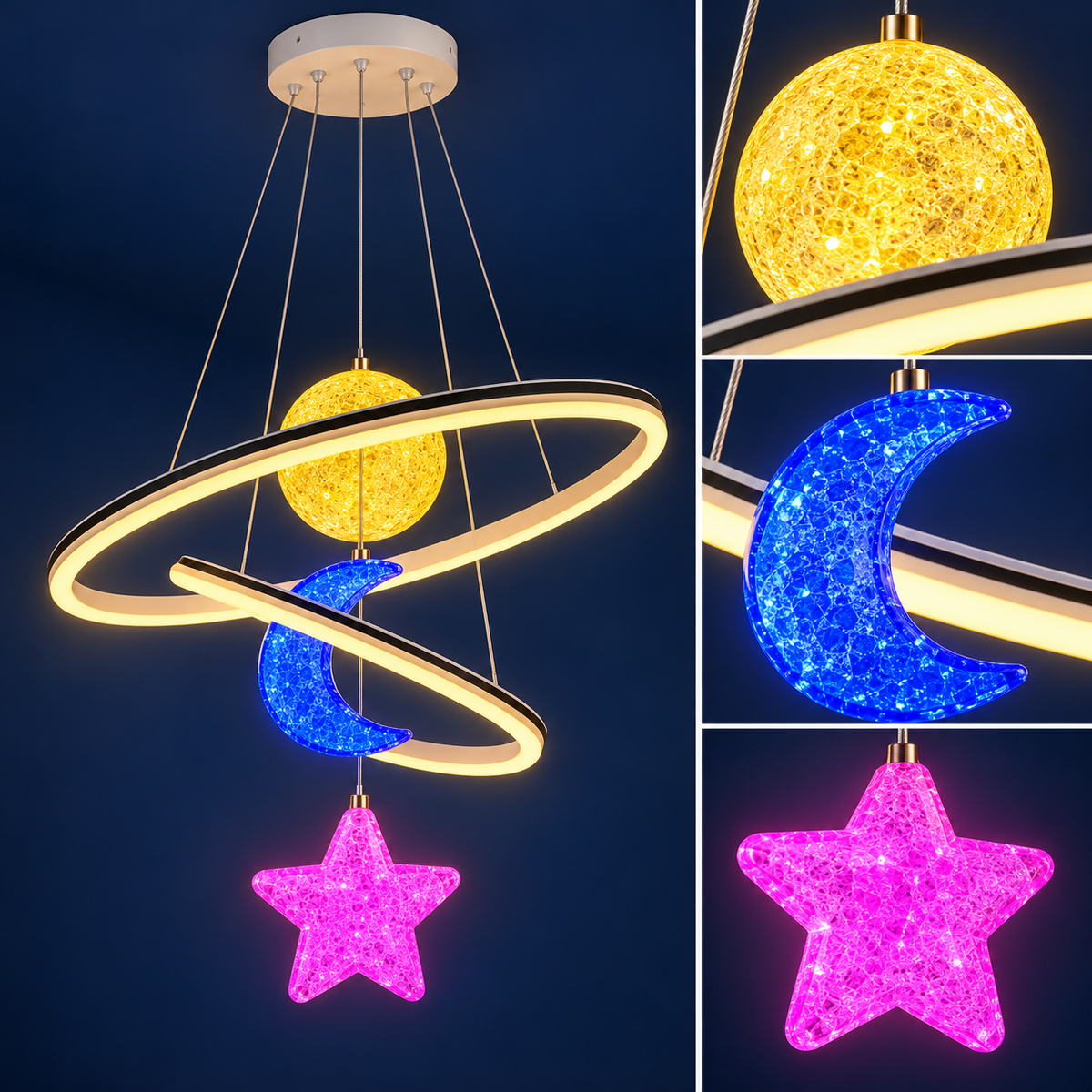 LED осветително тяло KIDS-WORLD RGB Еквивалент 500W Дистанционно