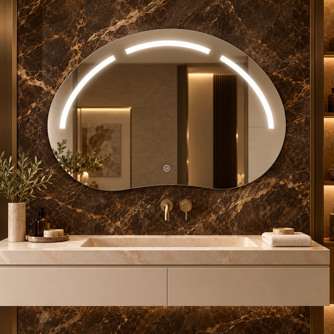 LED огледало с Touch функция и 3 вида светлина 80x60cm