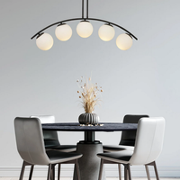 Осветително тяло Abajur MAT BLACK ARQUE 5xE27