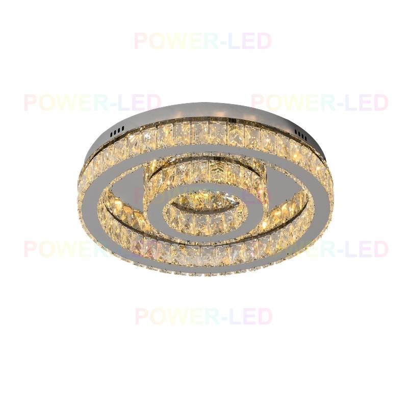 LED осветително тяло TWO CIRCLE Cristal Еквивалент 500W с дистанционно