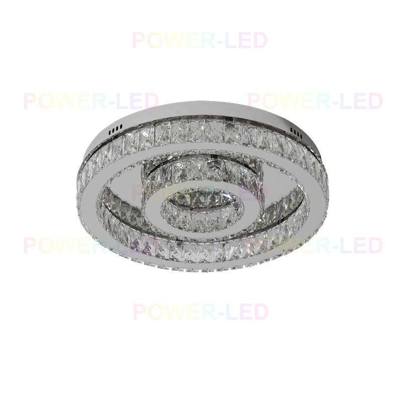 LED осветително тяло TWO CIRCLE Cristal Еквивалент 500W с дистанционно