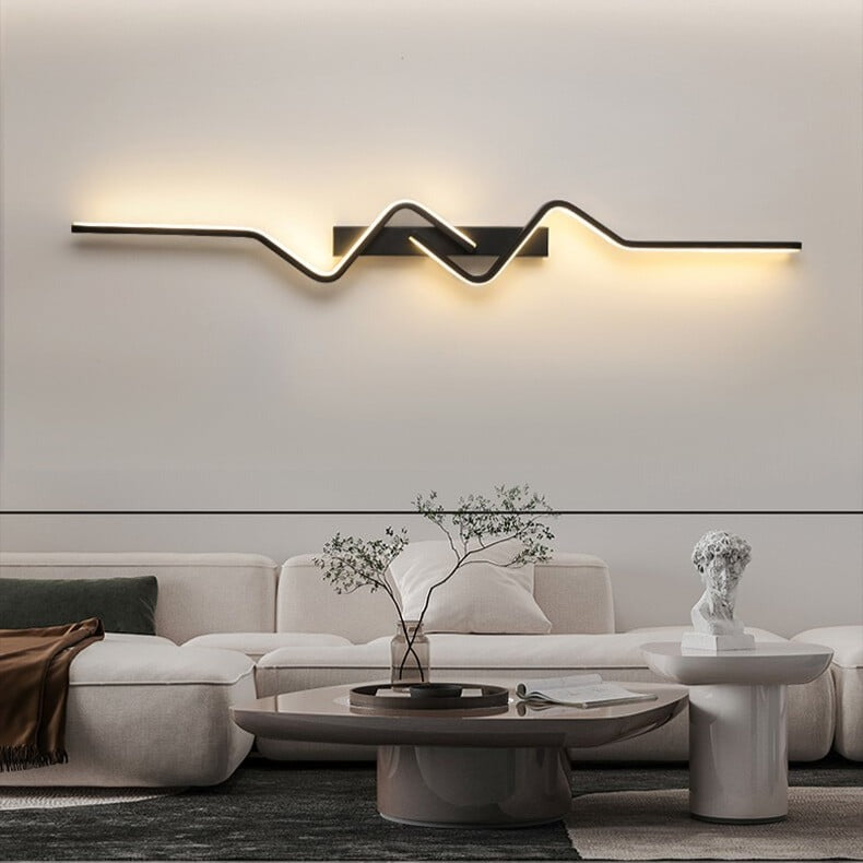 LED аплик за стена BEZY Черен 80 cm