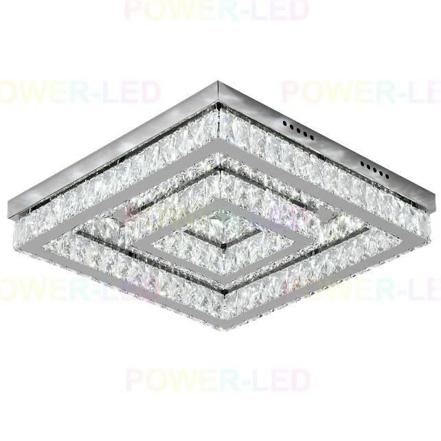 LED осветително тяло TWO SQUARE кристал еквивалент 500W с дистанционно