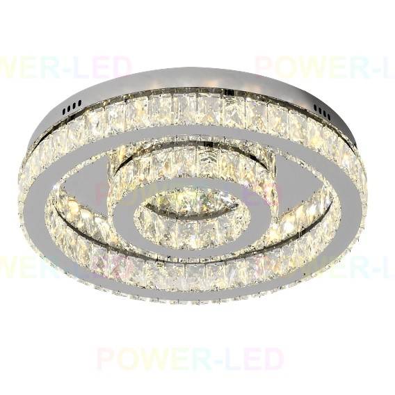 LED осветително тяло TWO CIRCLE Cristal Еквивалент 500W с дистанционно