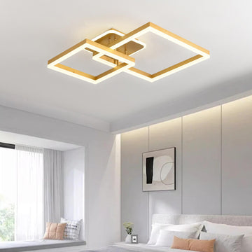 LED осветително тяло TWO SQUARE GOLD Еквивалент 600W Дистанционно управление