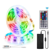 Комплект LED лента RGB 12V IP21 за интериор 5 метра дистанционно 44 бутона