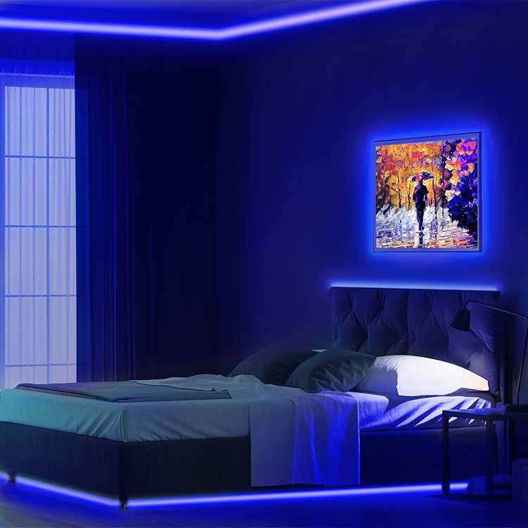 Комплект LED лента RGB 12V IP21 за интериор 5 метра дистанционно 44 бутона