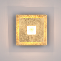 LED аплик Luxury Square Gold LEANO