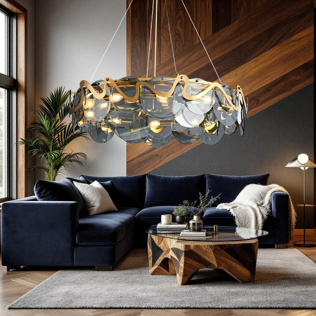 Полилей Maxi HARA Gold 10xE14 Ø75CM