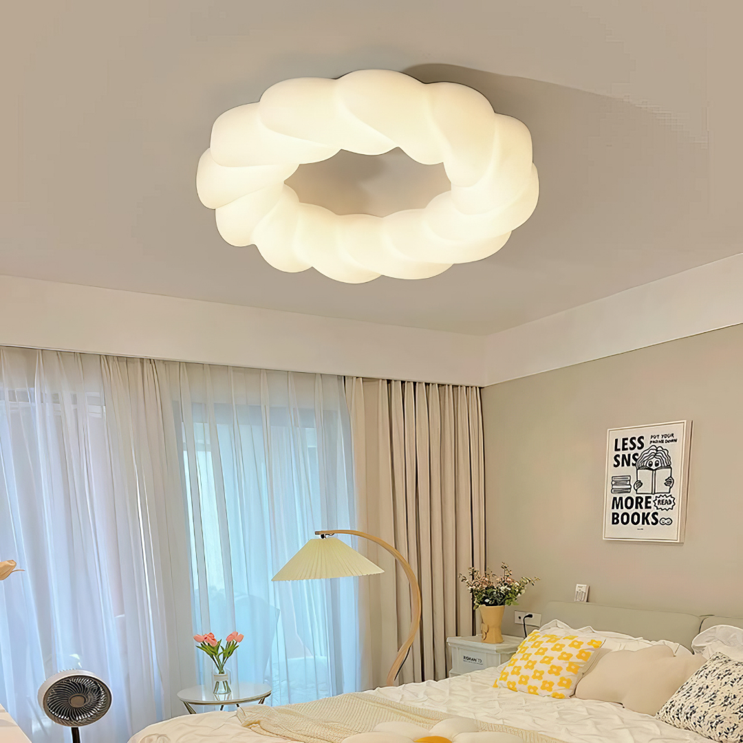 Lustra LED 120W Fluffy Cloud Telecomanda 5571 (XD) ALBA / 49CM / KIDS Lighting Fixtures