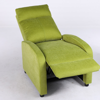 Релакс фотьойл с механизъм Recliner, зелена дамаска