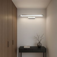 LED аплик за баня IP44 с бутон GIANNI хром, еквивалент 250W