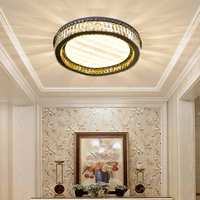 Lustra LED Aplicata Glamour Halo Cristal Telecomanda Chandeliers