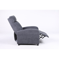 Релакс фотьойл с механизъм Recliner, тъмно сив текстил