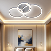 Осветително тяло LED Beauty Silver Circle еквивалент 600W с дистанционно