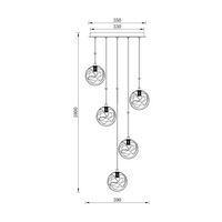 Lustra Abajur 5xG9 Gold AURIE / ABAJUR Lighting Fixtures