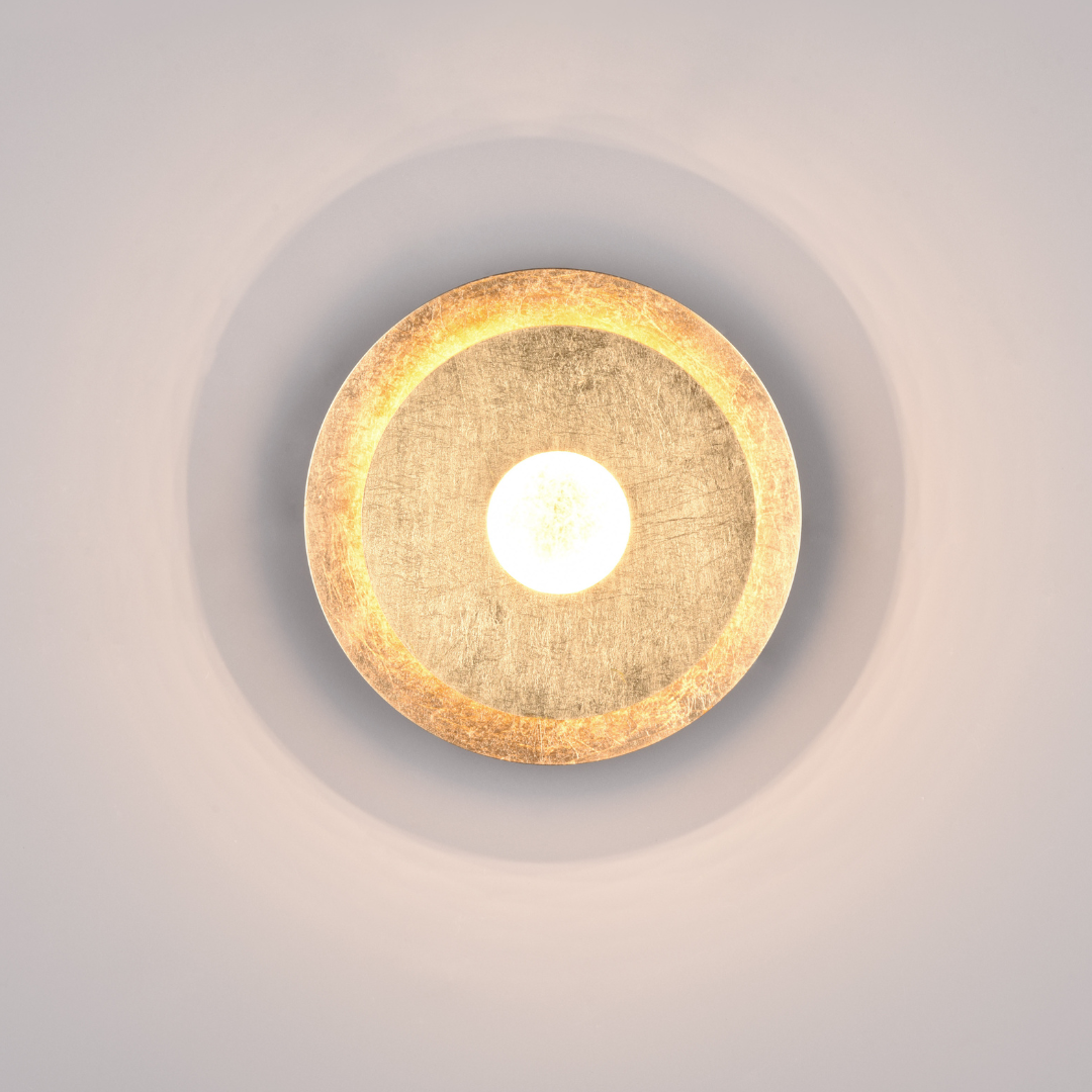 LED аплик Luxury Round Gold LEANO
