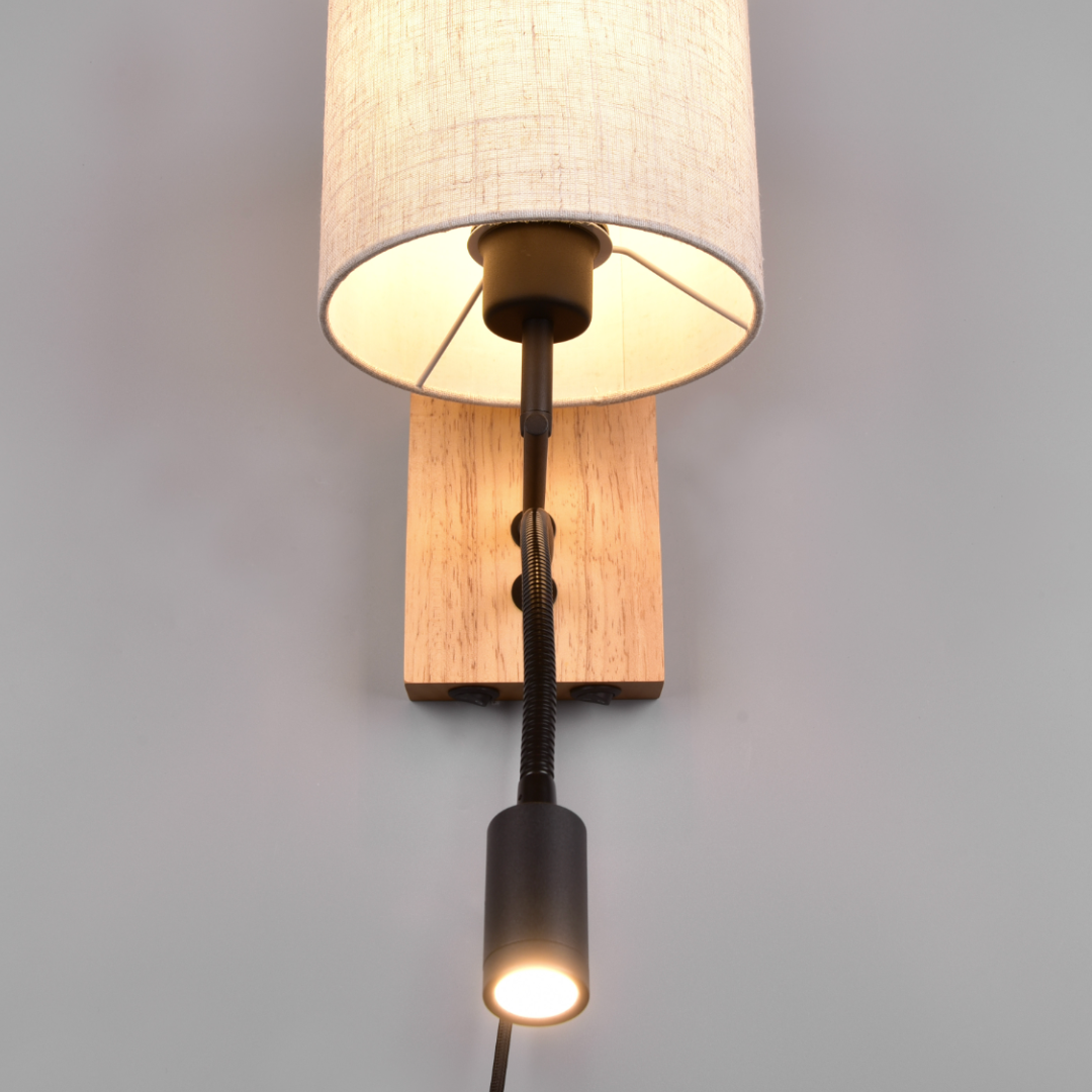 LED аплик за спалня NILAM Wood Design
