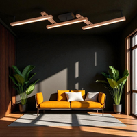 LED осветително тяло BELLARI Wood, регулируемо, еквивалент 400W, с дистанционно