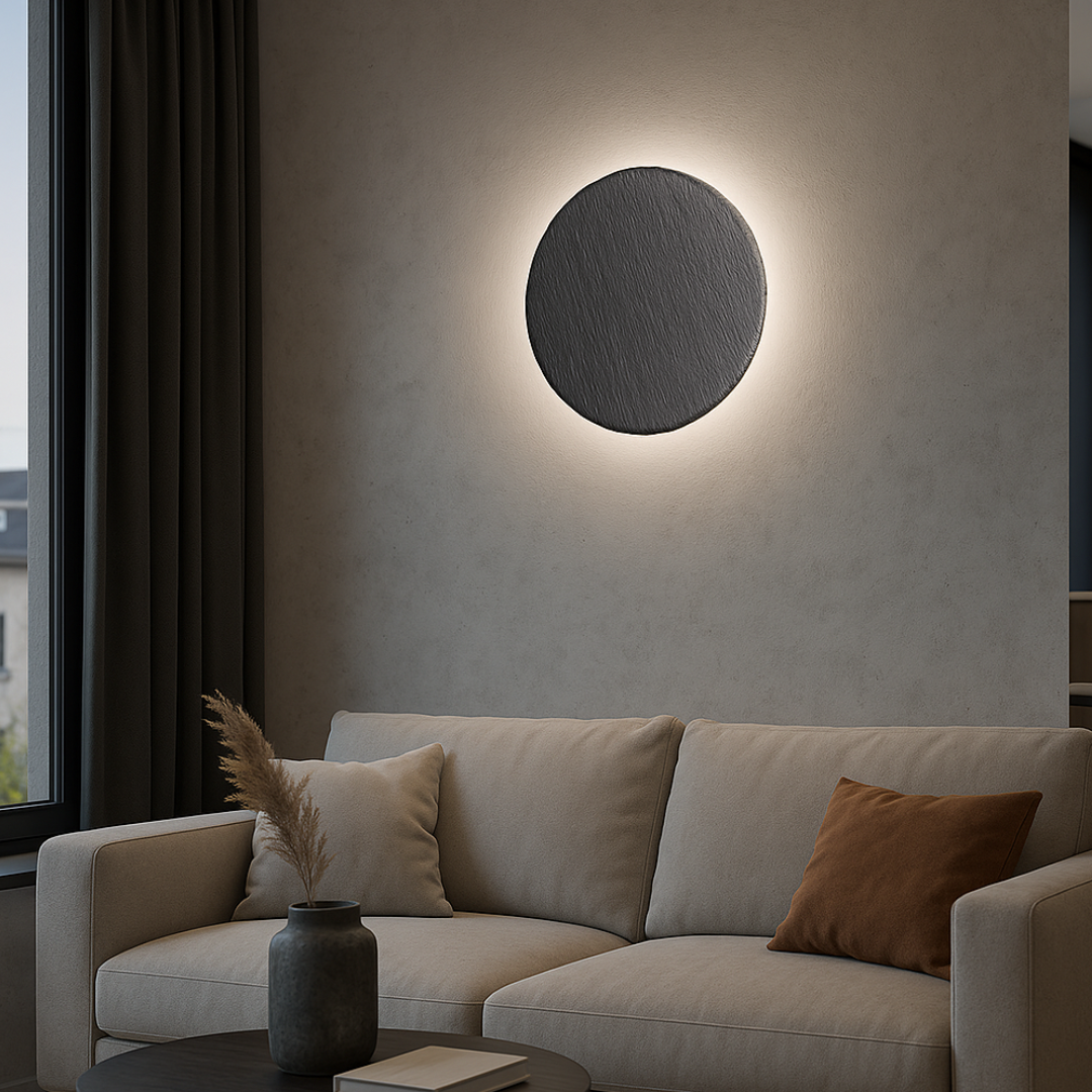 Аплик LED 9W Black RAVEN Stone Effect