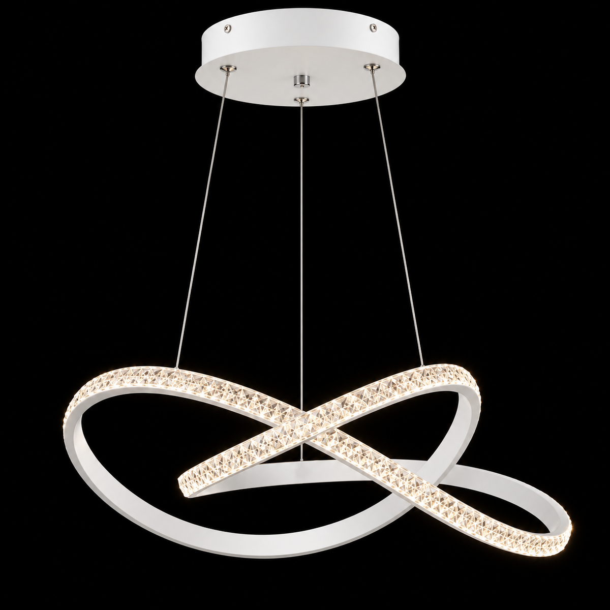 LED осветително тяло Infinity White, висящо, еквивалент 500W, с дистанционно