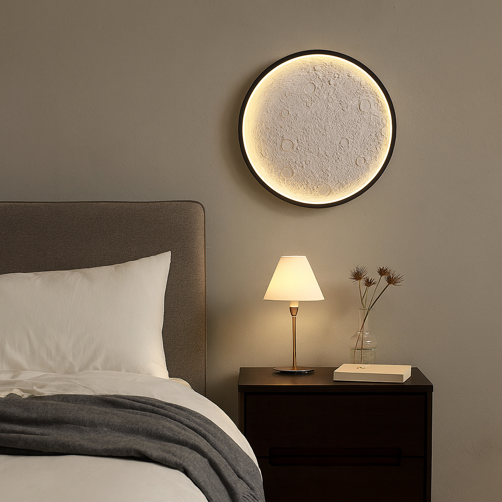 LED осветително тяло MOON черна Еквивалент 240W