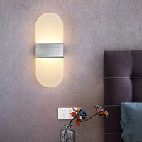 LED аплик за стена 12W SUBLIME OVAL SILVER