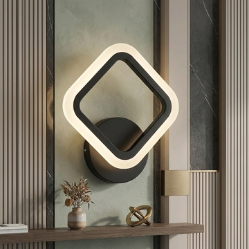 LED аплик Diamond Simple Black еквивалент 100W