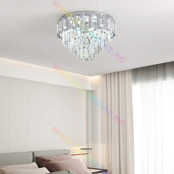 LED осветително тяло SILVER SHINE кристал Еквивалент 400W Монтаж аплик/с окачване