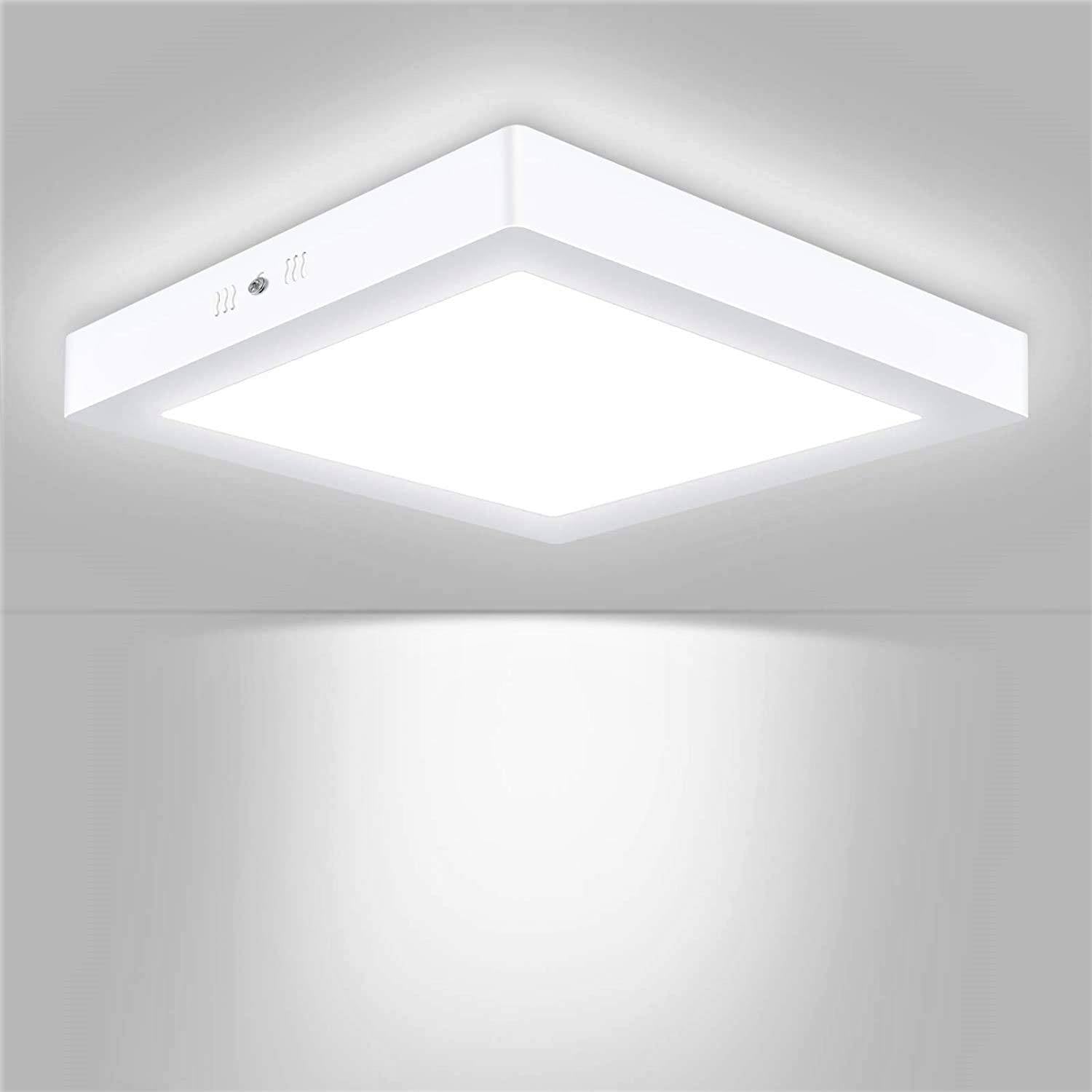 LED спот 18W квадратен бял / 205x205mm / повърхностен монтаж