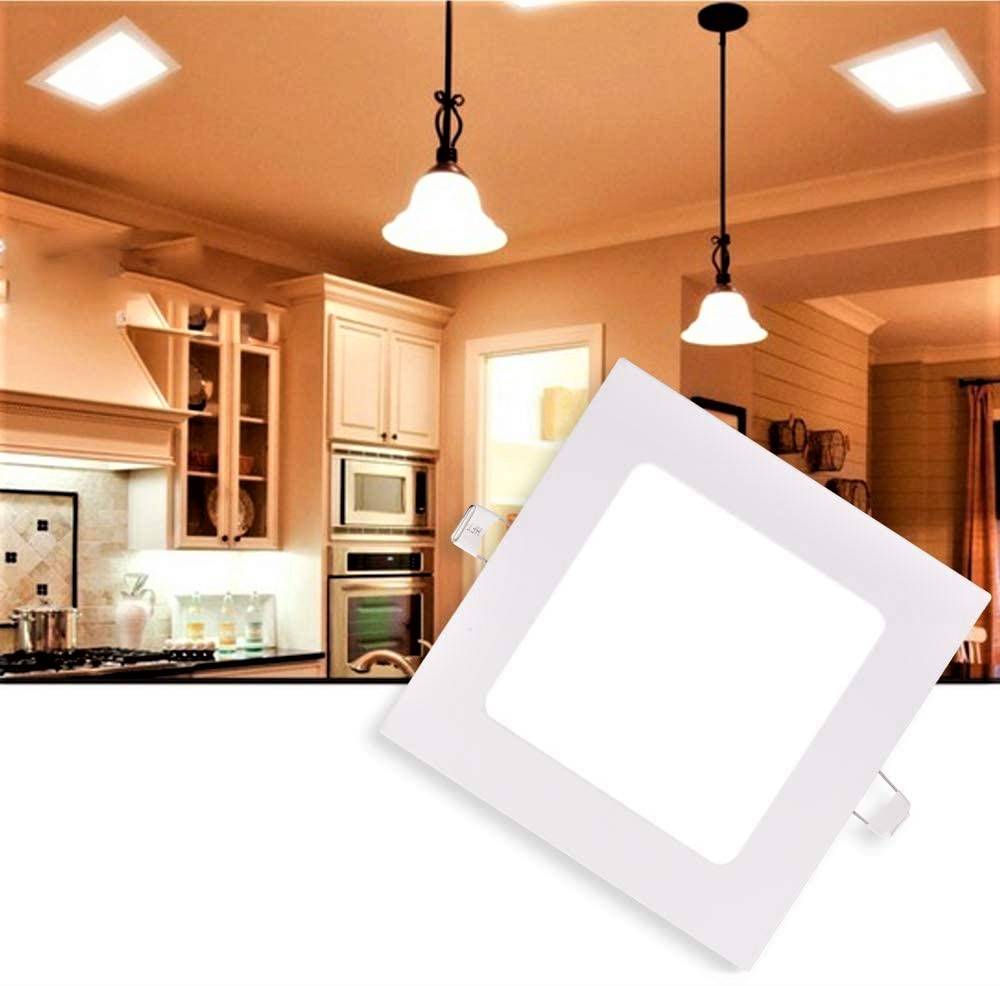 LED спот 6W Slim квадратен бял / 113x113mm / вграден