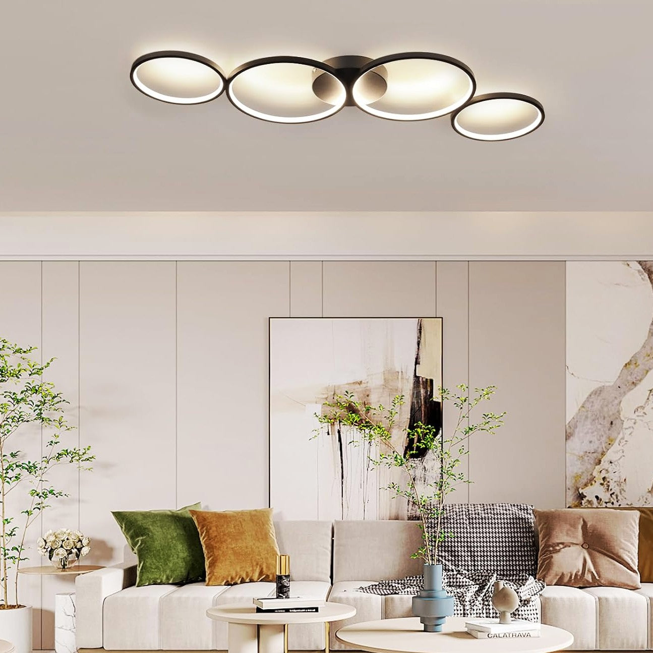 LED осветително тяло PREMIUM RONDO Black Еквивалент 500W Димиращо