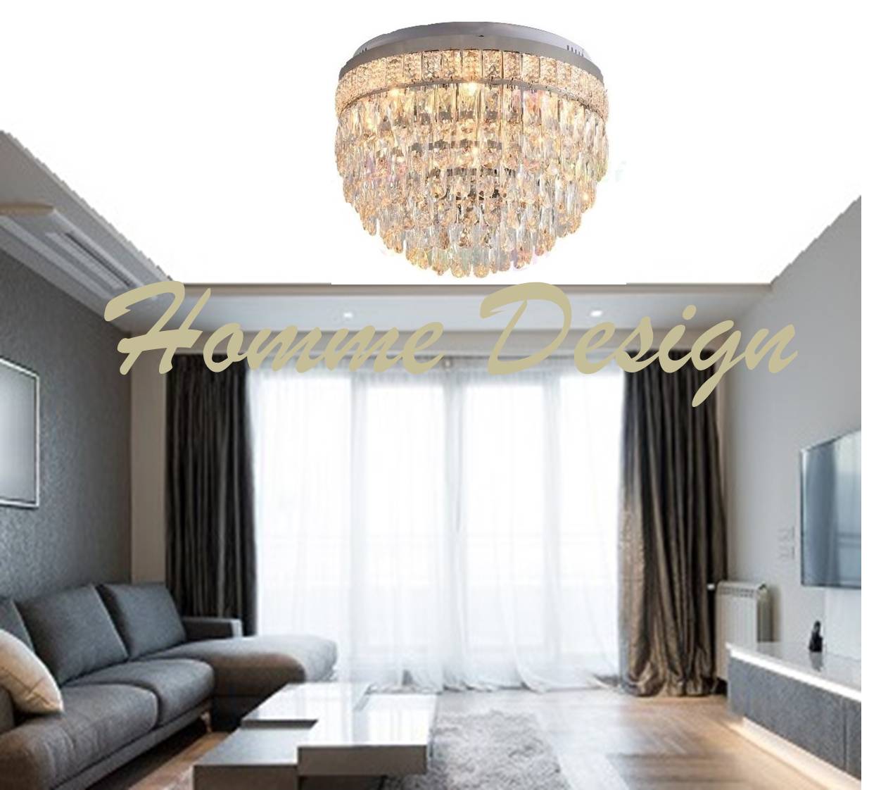 Осветително тяло ZOE CRISTAL 500mm Дистанционно