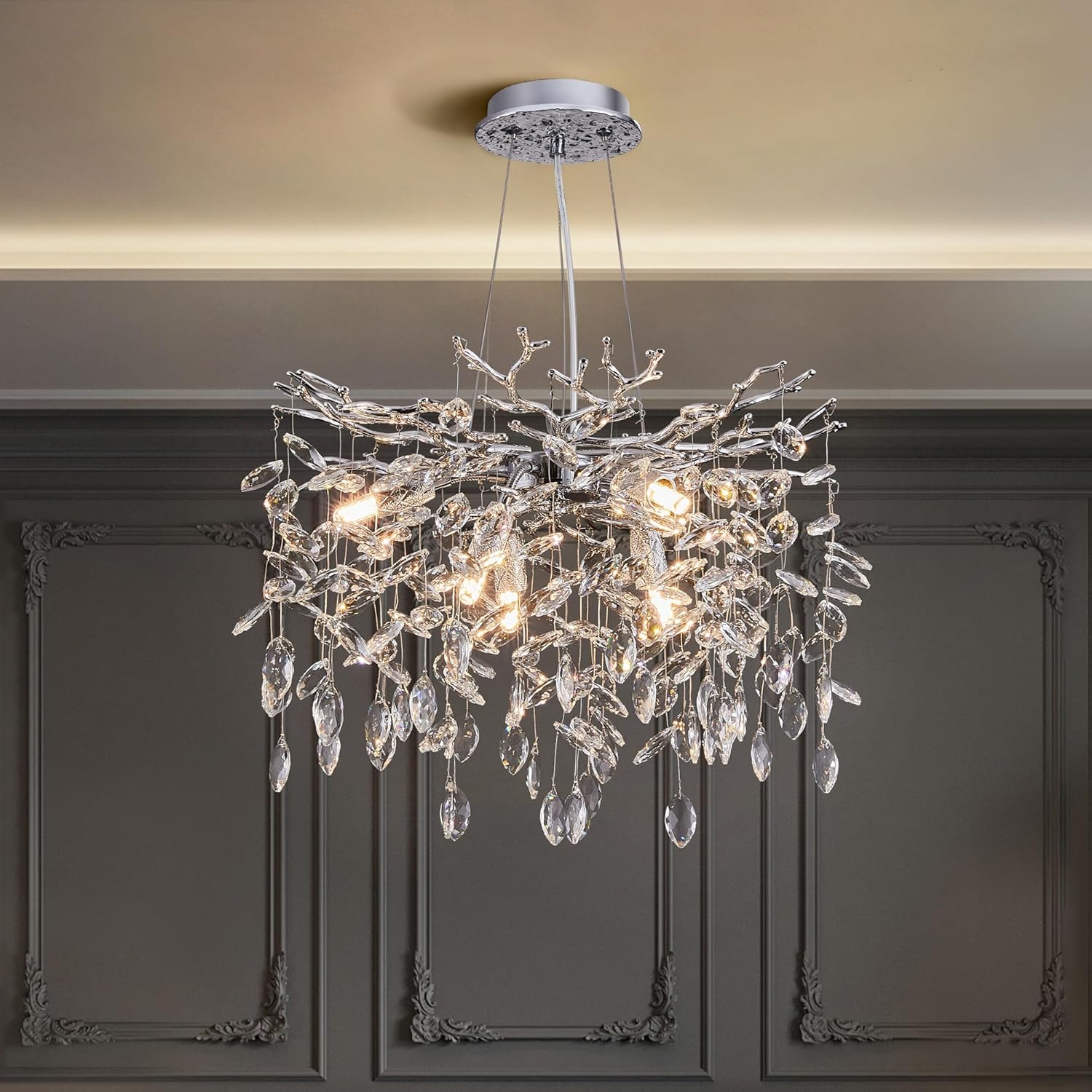 Кристален полилей Silver Crystal Harmony 46 cm