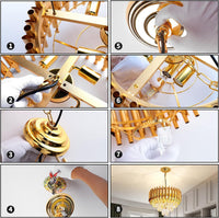 Candelabru Cristal Golden Panther 300Mm Chandeliers Crystal