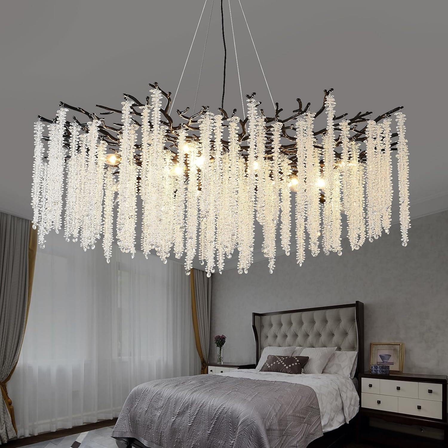 Полилей кристал LUXURY Black Willow 100CM