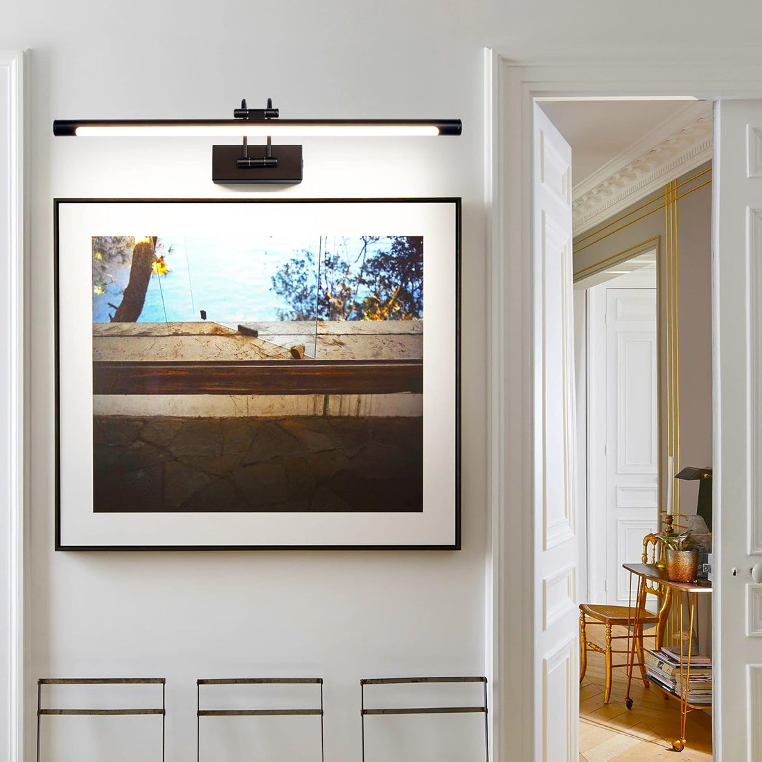 LED аплик за баня 24W 60cm черна регулируема C1309BK
