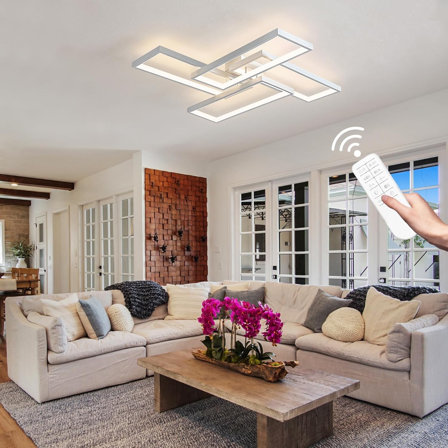 LED осветително тяло ZULE White – еквивалент 750W с дистанционно